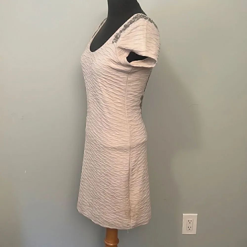 Free People Bringing Sexy Back Women's Cream Beaded Open Back Dress - Picture 6 of 9